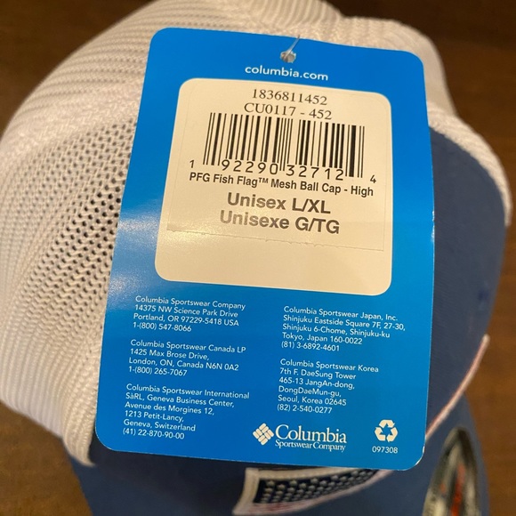 Columbia PFG Fish Flag Mesh Flex Fit Fitted Ball Cap Size L/XL - NWT - Picture 7 of 11